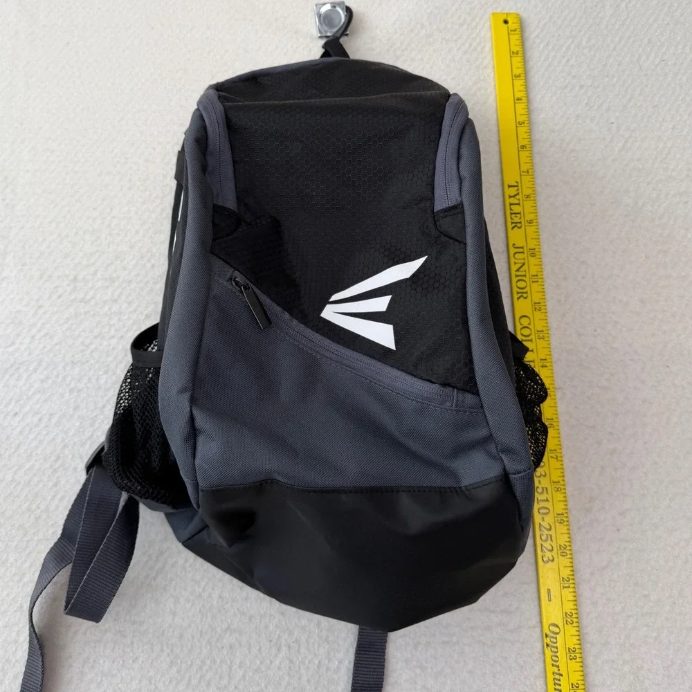 Easton Baseball Softball Equipment Backpack Black Grey Ripstop Fence Hook Bag